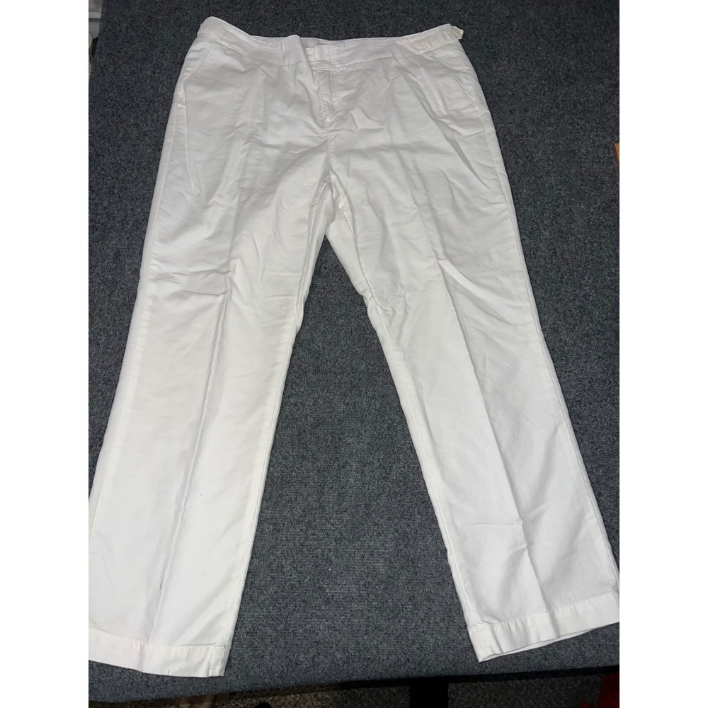 Coldwater Creek Natural Fit White Cotton Blend Pants Size P16 Petite